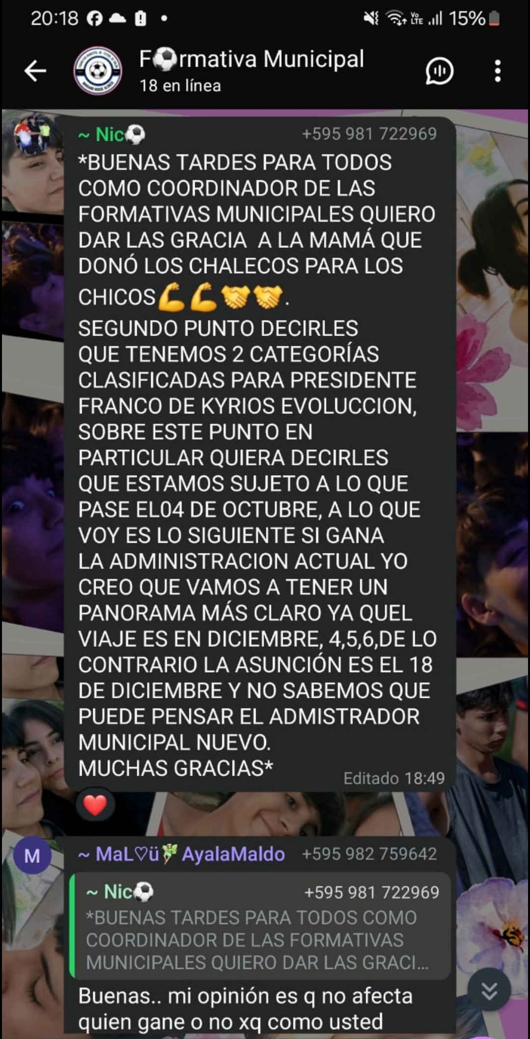 Coordinador de Formativas Municipales condiciona viaje de niños a resultado electoral del 4